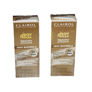 Clairol SOY4PLEX Liquicolor Permanente 2 oz Grey Buster Lot of 2 (9N-89N) NEW